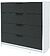 Комод Интерлиния Концепт КТ-К100 (антрацит/белый платинум)