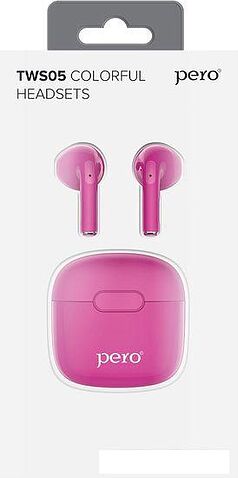 Наушники Pero TWS05 Colorful (розовый)