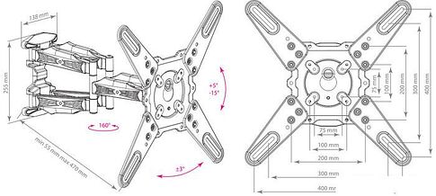 Кронштейн Kromax ATLANTIS-45 (белый)