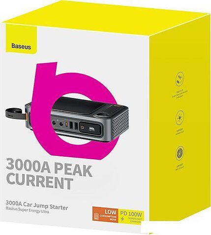 Портативное пусковое устройство Baseus Super Energy Ultra Jump Starter 3000A C00251400111-00 (черный)