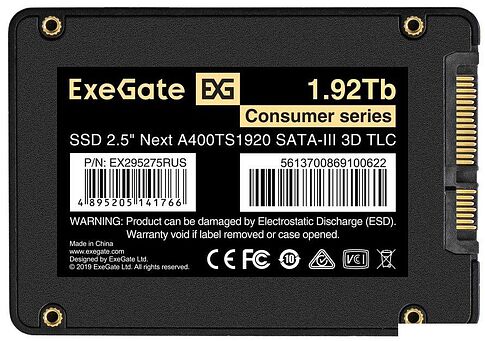 SSD ExeGate Next A400TS1920 1.92TB EX295275RUS