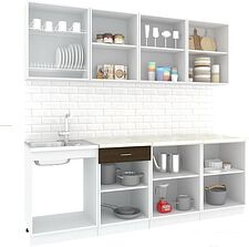 Кухня Кортекс-мебель Корнелия Экстра 2.4м (дуб сонома/венге/мадрид)