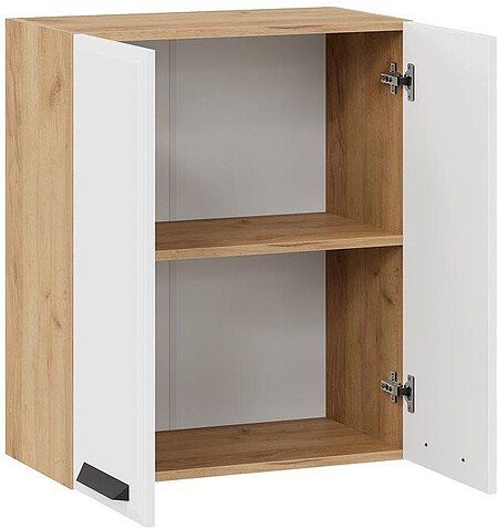 Шкаф навесной Трия Тиана 1В6 (дуб крафт золотой/белый супермат)