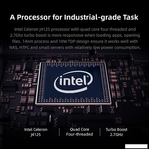 Микро-ПК Chuwi Herobox Intel N100 8+256, Windows 11 Pro