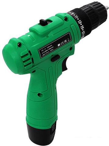 Дрель-шуруповерт Zitrek Green 12-Li-ion Plus 063-4042 (с 2-мя АКБ, кейс)