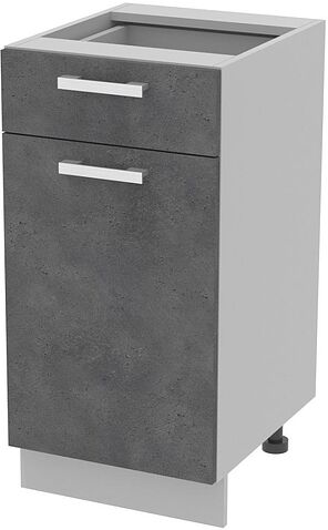 Шкаф напольный Интерлиния Компо НШ30рш3 1м+2б (белый платинум)