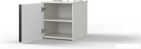 Тумба КМК Мебель 1Д Агата КМК 1001.2 (белый текстурный/дуб полярный)