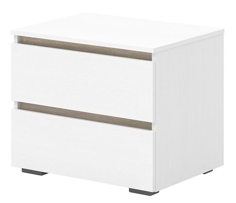 Тумба Кортекс-мебель Бари 60 2ш (белый/белый/дуб сонома)