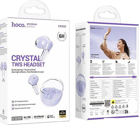 Наушники Hoco EW202 (сиреневый)