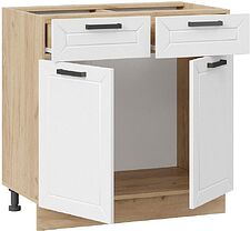 Шкаф напольный Трия Лорас 1Н8Я1 (дуб крафт золотой/холст белый) Шкаф напольный Трия Лорас 1Н8Я1 (дуб крафт золотой/холст белый)