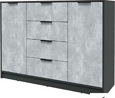 Тумба Интерлиния Концепт КТ-Т140 (бетон/антрацит)