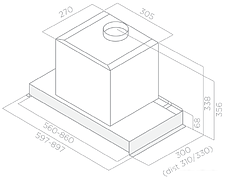 Кухонная вытяжка Elica Glass Out IX/A/60 [PRF0109787]