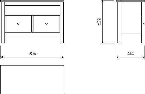 Тумба Mio Tesoro Сага 2 ящика 2.08.03.080.15 (серый/ясень)