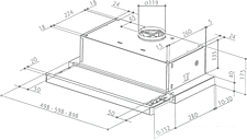 Кухонная вытяжка Faber Flox Glass BK A50 315.0567.355 Кухонная вытяжка Faber Flox Glass BK A50 315.0567.355