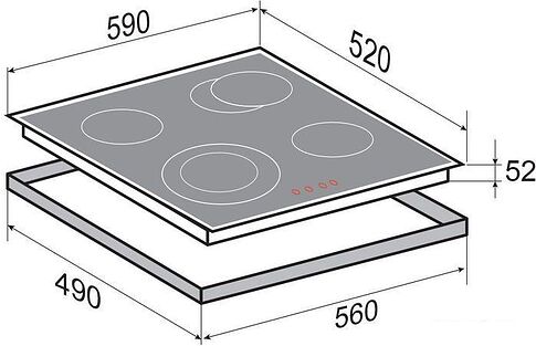 Варочная панель Zigmund & Shtain CN 43.6 B