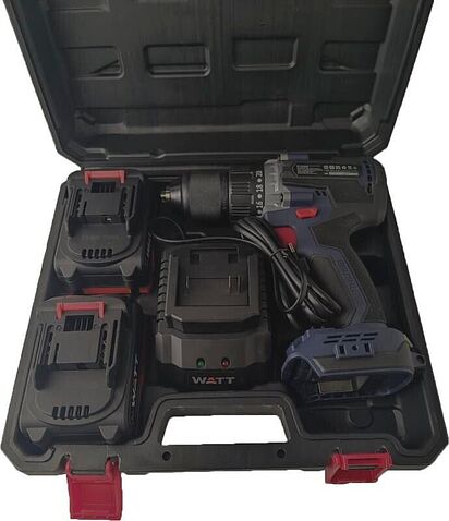 Дрель-шуруповерт WATT WAS-18 Li-2BL 1.018.090.01 (с 2-мя АКБ, кейс)