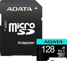 Карта памяти A-Data Premier Pro AUSDX128GUI3V30SA2-RA1 microSDXC 128GB (с адаптером) Карта памяти A-Data Premier Pro AUSDX128GUI3V30SA2-RA1 microSDXC 128GB (с адаптером)
