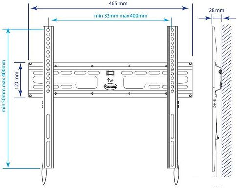 Кронштейн Kromax FLAT-3 NEW (черный)