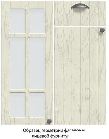 Готовая кухня Интерлиния Берес 1.68x2.4 ВТ правая (дуб серый/дуб серый/опал светлый)