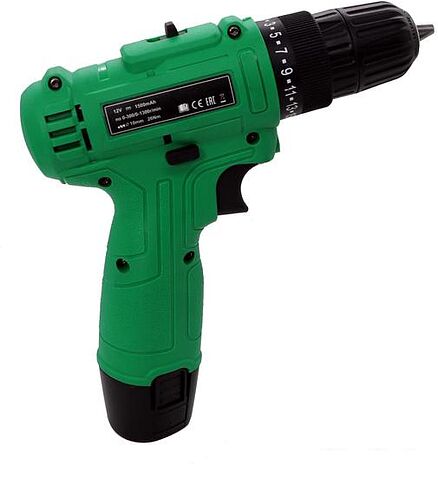 Дрель-шуруповерт Zitrek Green 12-Li-ion Plus 063-4042 (с 2-мя АКБ, кейс)