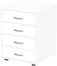 Тумба Seven Dreams SD-253 выкатная 4 ящика (белый)