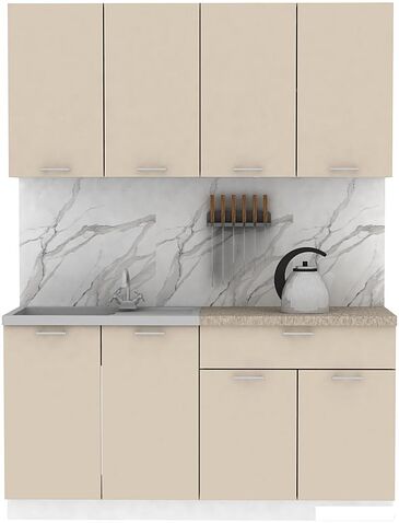 Готовая кухня ЭлиГард Lion 2 1.6 (персидский жемчуг/малага)