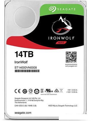 Жесткий диск Seagate IronWolf 14TB ST14000VN0008