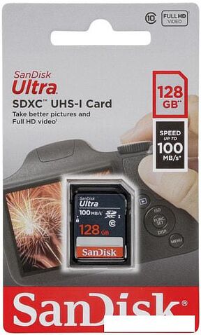 Карта памяти SanDisk Ultra SDXC SDSDUNR-128G-GN3IN 128GB