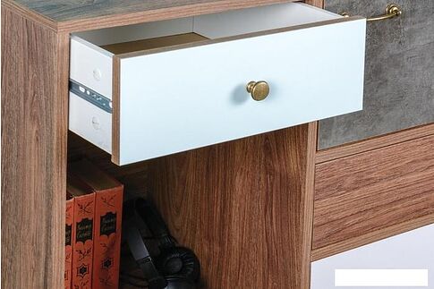 Комод Mobi Вайс 10.104 (морское дерево К 015PW-камень т.-0244 SU-белый пр.)