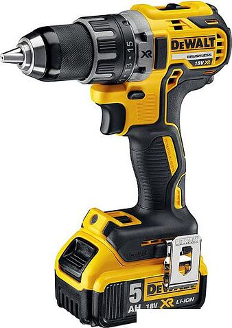 Дрель-шуруповерт DeWalt DCD791P2 (с 2-мя АКБ 5 Ah)