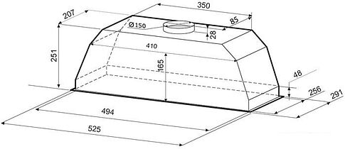 Кухонная вытяжка Krona Ameli 600 white S