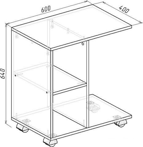 Журнальный столик Мебель-класс Турин МК 700.03 (дуб Шамони)