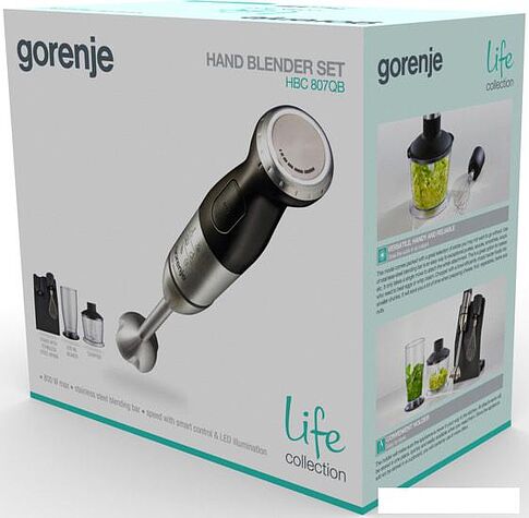 Погружной блендер Gorenje HBC807QB