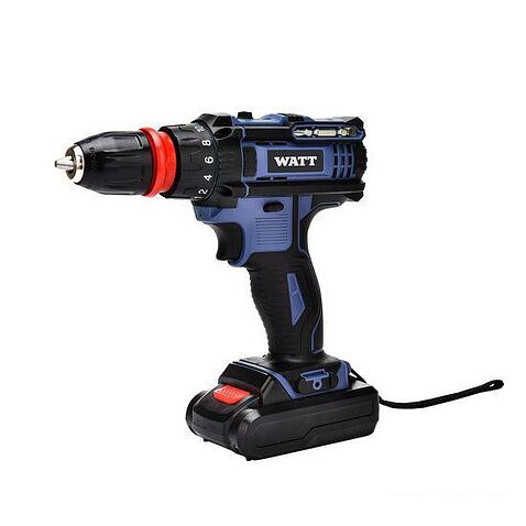 Дрель-шуруповерт WATT WAS-18Li-3 1.018.030.23 (с 2-мя АКБ, кейс)