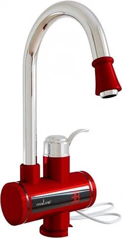Проточный электрический водонагреватель-кран Mixline WH-003 (красный)