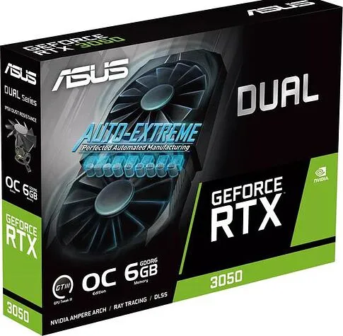Видеокарта ASUS Dual GeForce RTX 3050 OC Edition 6GB DUAL-RTX3050-O6G