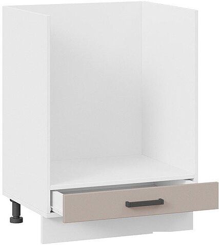 Шкаф напольный Трия Лорас 1Н6Б (белый/холст латте)