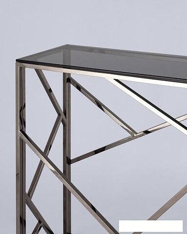Консольный стол Stool Group Арт Деко 115x30 ECST-015-BG-SK (стекло Smoke/сталь темный хром)