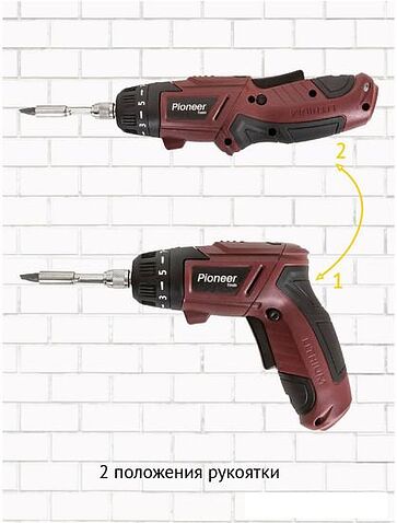 Электроотвертка Pioneer CS-M0404C (с 1-им АКБ, кейс, оснастка)