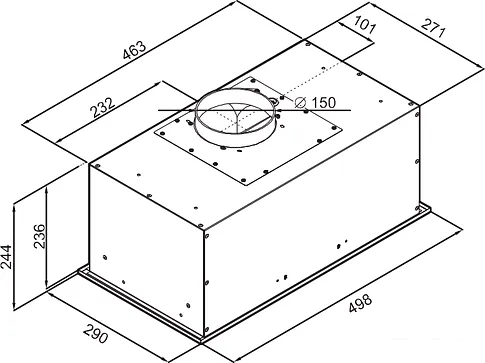Кухонная вытяжка MAUNFELD Crosby Power 50 (черный)
