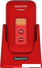 Кнопочный телефон Maxvi E5 (красный)