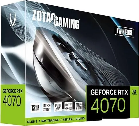 Видеокарта ZOTAC GeForce RTX 4070 Twin Edge ZT-D40700E-10M
