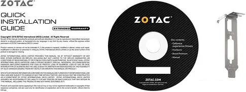 Видеокарта ZOTAC GeForce GT 1030 2GB GDDR5