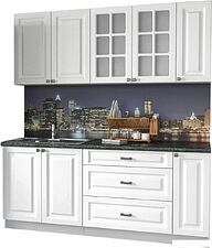 Готовая кухня Интерлиния Мила Деко 1.9 Б (белый/кастилло темный) Готовая кухня Интерлиния Мила Деко 1.9 Б (белый/кастилло темный)