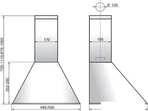 Кухонная вытяжка Elikor DE6534WS5