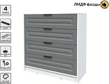 Комод Интерлиния Концепт КТ-К100 Деко (белый платинум/серый)