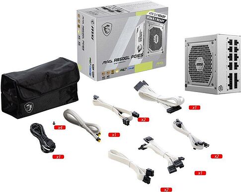 Блок питания MSI MAG A850GL PCIE5 WHITE