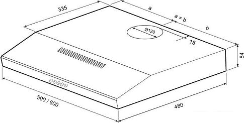 Кухонная вытяжка Krona EVA 600 PB (белый)