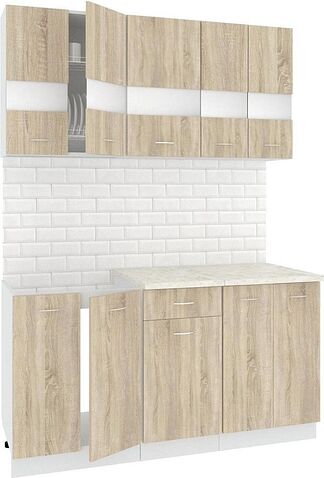 Кухня Кортекс-мебель Корнелия Экстра 1.6м (дуб сонома/марсель)