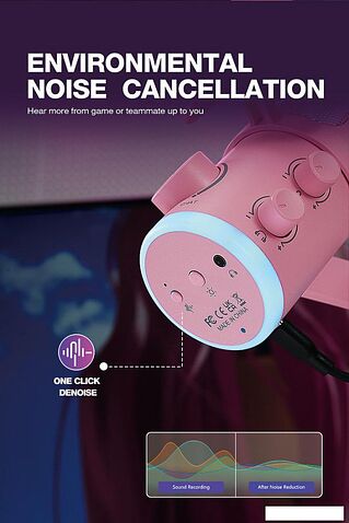 Проводной микрофон FIFINE TAM6 (розовый)